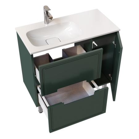 Тумба под раковину Taliente Cevia TA-MBC-90PR(L)-grigio verde 90х40 подвесная цвет зеленый